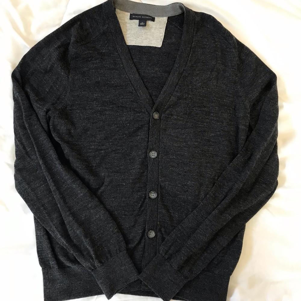 Mens Medium Banana Republic Cardigan Sweater